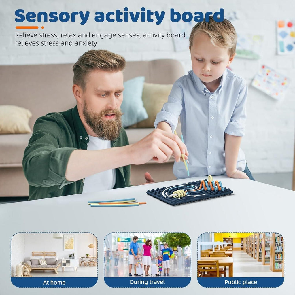 Sensor Activity Board Double-Sided Silicone Montessori Toys