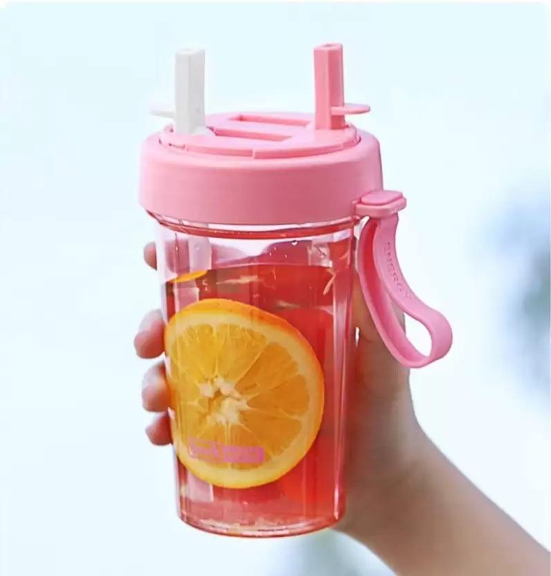2-in-1 Water Bottle with Double Straws | 1000ml Leak-Proof Hot & Cold Bottle for Home, Gym & Travel